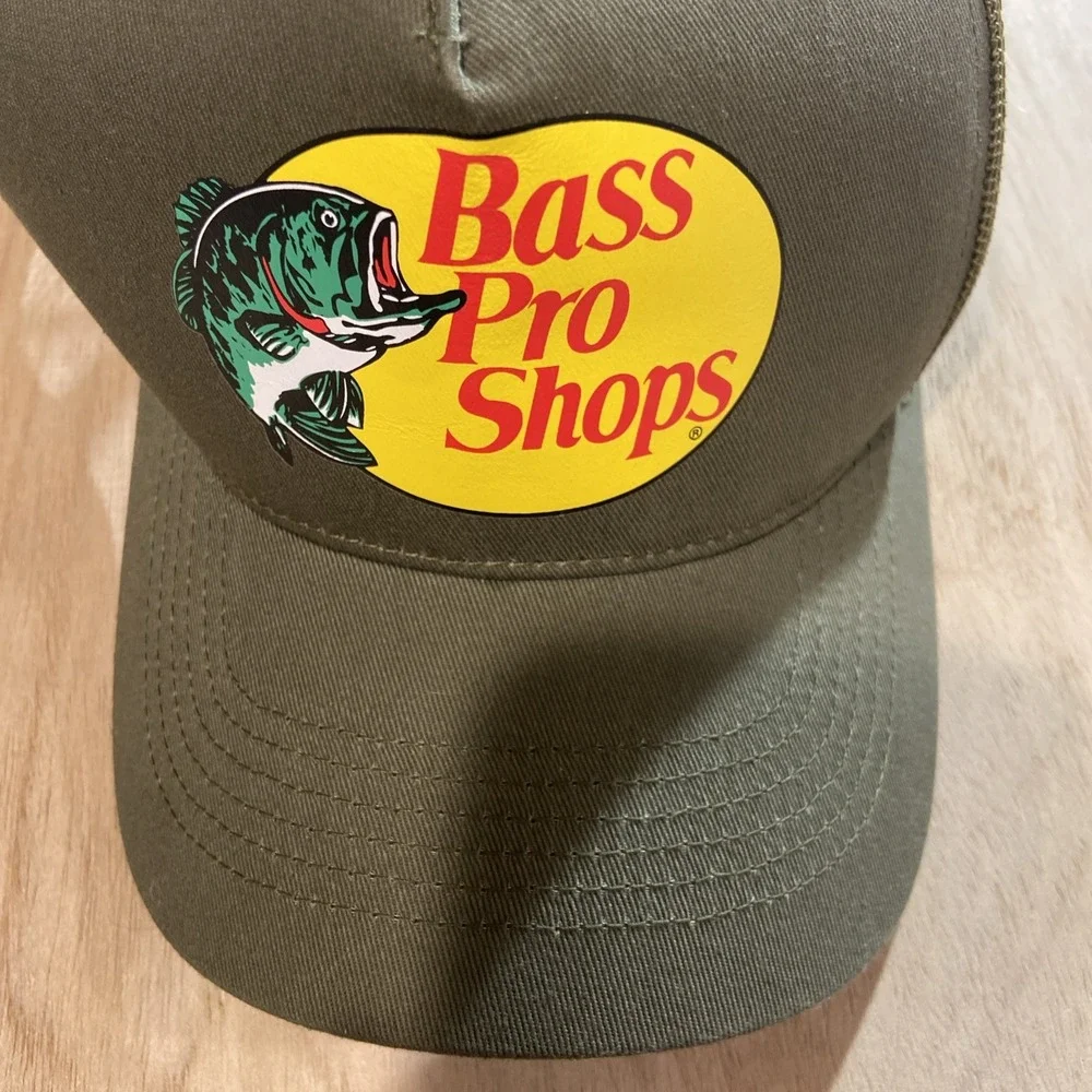 Bass Pro Shops Mesh Hat Cap Adjustable Snapback Trucker Fishing Baseball Outdoor